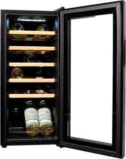 Vinata Premium Lavina 18-flessen wijnkoelkast zwart vrijstaand