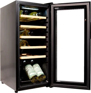 Vinata Premium Lavina 18-flessen wijnkoelkast zwart vrijstaand