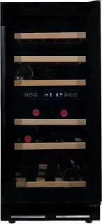 Vinata Premium Martino wijnklimaatkast zwart 30 flessen vrijstaand en onderbouw