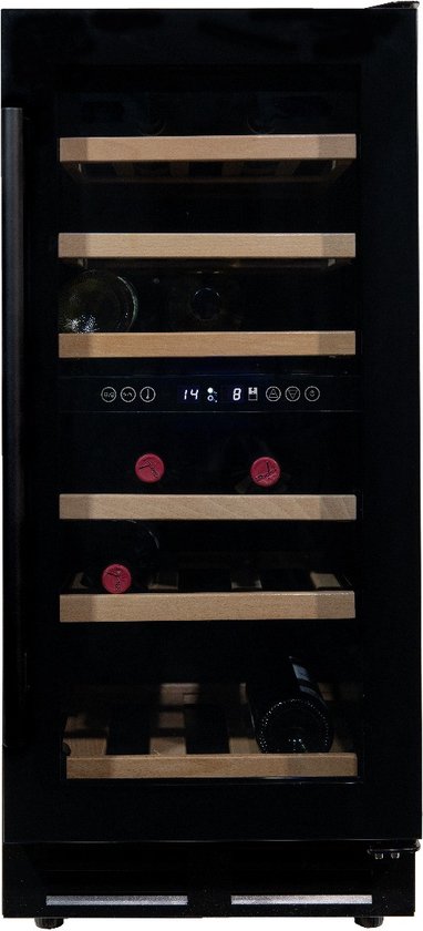Vinata Premium Martino wijnklimaatkast zwart 30 flessen vrijstaand en onderbouw review