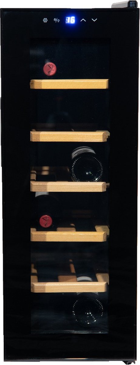 De Vinata Premium Wijnkoelkast Confinale Zwart 12 flessen in één oogopslag