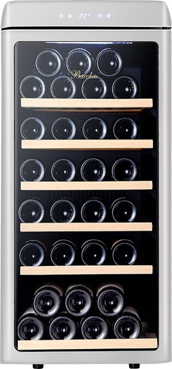 De Vinata Retro Vrijstaande Wijnklimaatkast 42 flessen in één oogopslag