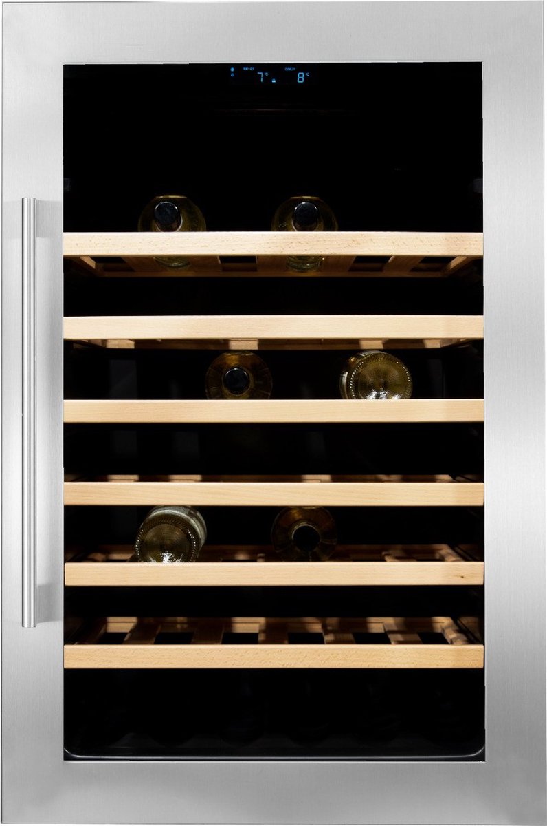 De Vinata Serottini Premium Wijnkoelkast Inbouw RVS 48 flessen in één oogopslag