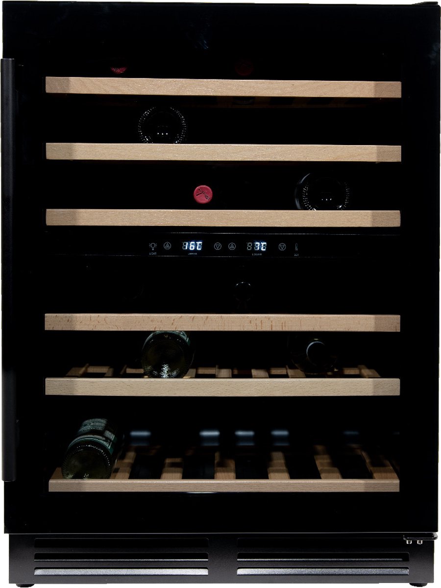 De Vinata Vernale Premium Wijnklimaatkast 51 flessen zwart in één oogopslag