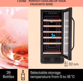 Vinovilla 29 Inbouw Wijnkoelkast RVS 81L