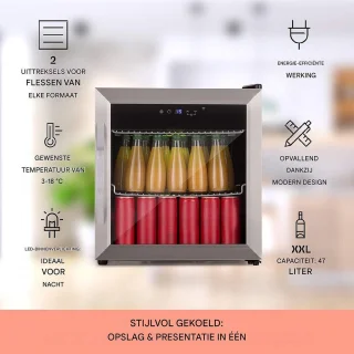 White-label Flessenkoelkast Minibar Zwart