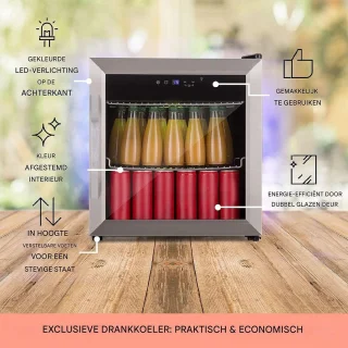 White-label Flessenkoelkast Minibar Zwart