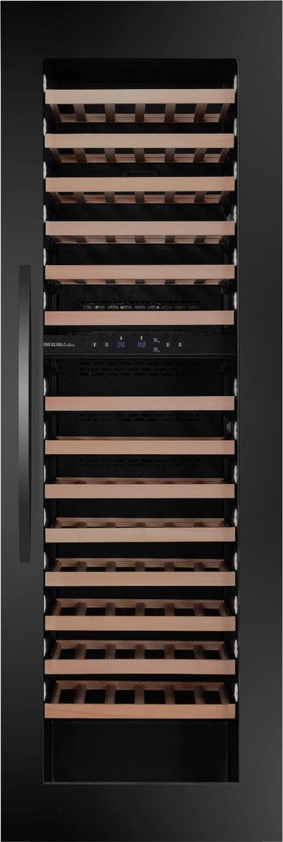 De Wine Klima D106T Wijnkoelkast 2 zones 101 flessen zwart glas inbouw in één oogopslag