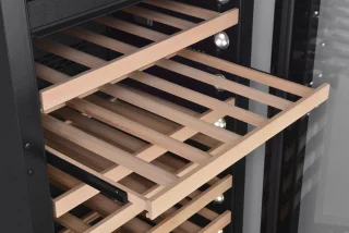 Wine Klima D106T Wijnkoelkast 2 zones 101 flessen zwart glas inbouw