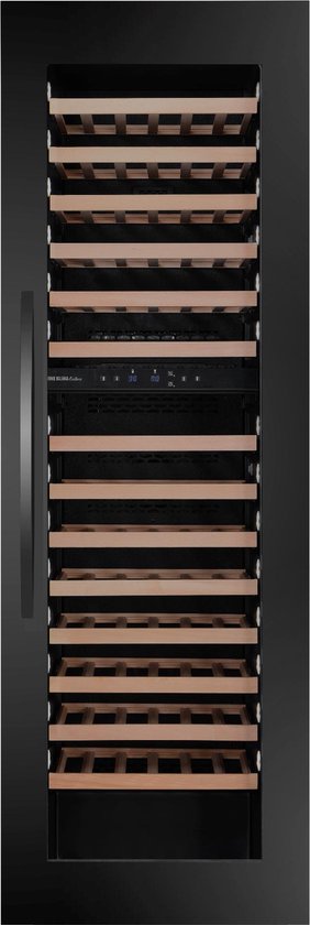 Wine Klima D106T Wijnkoelkast 2 zones 101 flessen zwart glas inbouw review