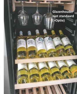 Wine Klima D167T Wijnkoelkast Vrijstaand 165 flessen 2 zones Zwart Glas