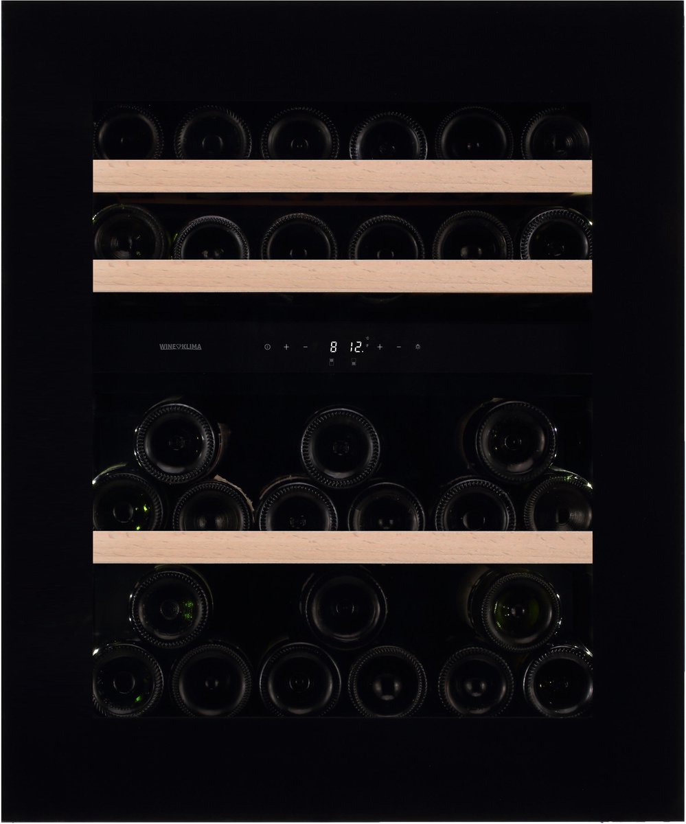 De Wine Klima D33-SV78-PUSH Wijnklimaatkast Inbouw 2 Zones 33 flessen in één oogopslag