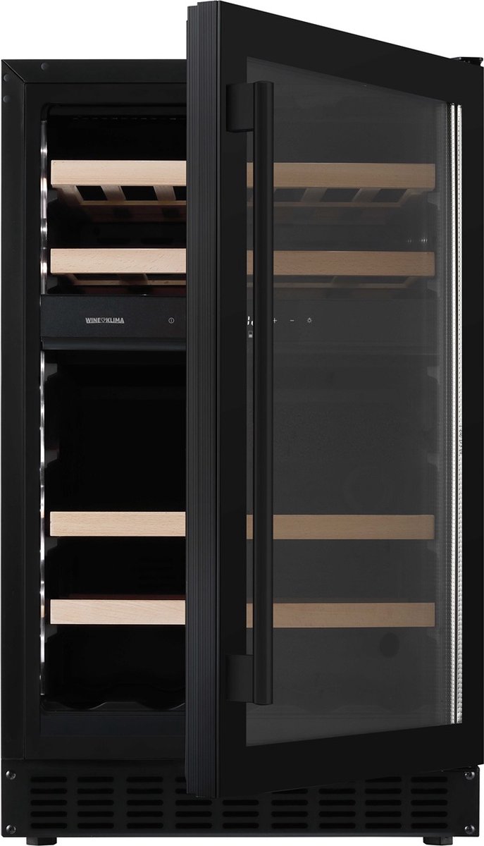 De Wine Klima D39-OB72 wijnklimaatkast onderbouw 50 cm 2 zones 39 flessen in één oogopslag