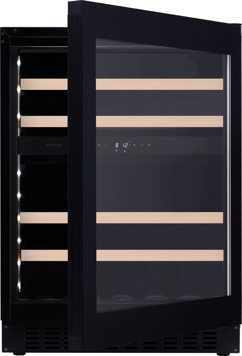 De Wine Klima D46-OB72-Push Wijnklimaatkast Onderbouw 2 Zones 46 flessen in één oogopslag