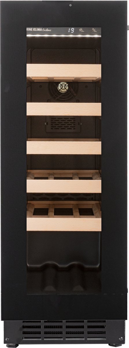 De Wine Klima S20-OB73 Inbouw Wijnklimaatkast Zwart 20 flessen in één oogopslag