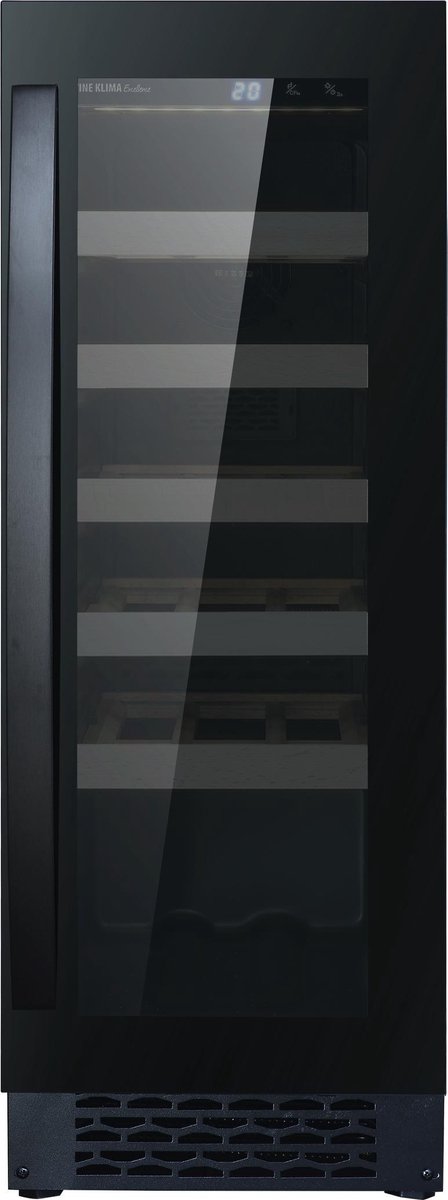 De Wine Klima S20-OB73 Onderbouw Wijnklimaatkast Zwart 20 flessen in één oogopslag