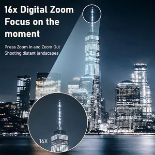16MP HD Smart Digital Camera, Ultra HD Video Recording, Multi-Axis Anti-shake with Stable Image, Wide Application Scenarios, 2.4" HD Screen