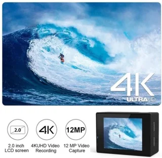 4K WiFi Action Camera - Complete Set - Zonder SD Kaart - Accessoires Kit