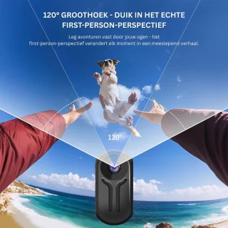 DailySupplies® Bodycam - Action Cam - Spycam - Bewegingsdetectie - 180º Draaibare Lens - Bodycam Politie - Full HD - Zwart