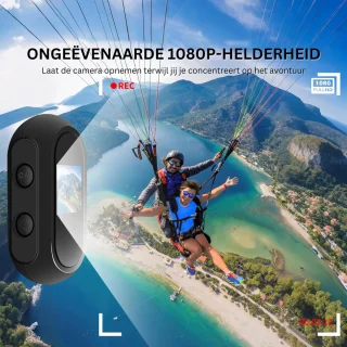 DailySupplies® Bodycam - Action Cam - Spycam - Bewegingsdetectie - 180º Draaibare Lens - Bodycam Politie - Full HD - Zwart