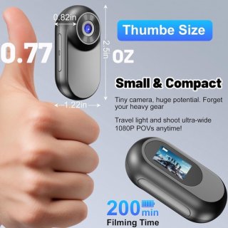 Sportcamera's - 1080P Mini Draagbare Camera - 64GB - Incl. Huisdier Halsbanden & Fietsbevestiging - Waterdicht review