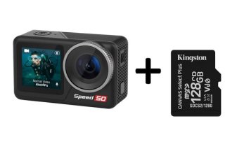 NexZone - Action Camera - Incl. 128GB SD Kaart - Dual Lens 5K - Dubbele batterij - Waterdicht tot 6 m (40 m met Case) - 170° Wide-Angle - WiFi & Touchscreen - Actioncam - Vlog & Sportcamera – Zwart review