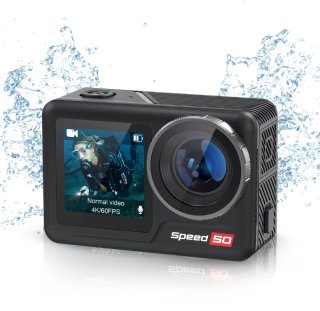 De NexZone - Action Camera - 5K-Dubbele batterij - Waterdicht tot 6m zonder case 40m met Case-WiFi & Touchscreen - Actioncam - Zwart - incl accessoires in één oogopslag