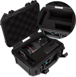 Navaris universele waterdichte camera koffer - Schokbestendige camera case met schuim - Outdoor opberg koffer voor gevoelige apparatuur - Zwart