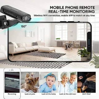 Reverse Hitch Guide Camera, 1080P RV Rear View Camera with Waterproof, Night Vision, Motion Detection, Magnetic Adhesive Mount, Reverse Camera for Motorhome, Trucks,