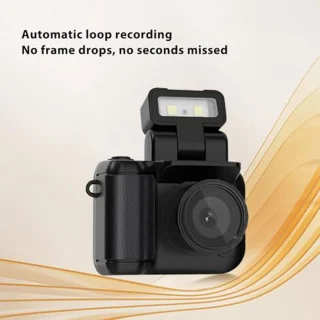 Kleine DV-camera, 1080P HD-duimcamera met 1,44 Inch Kleurenscherm, Videorecorder met 180MAh Batterij voor Vloggen, Afstudeercadeaus (BLACK)