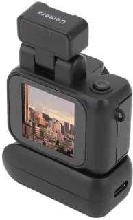 Kleine DV-camera, 1080P HD-duimcamera met 1,44 Inch Kleurenscherm, Videorecorder met 180MAh Batterij voor Vloggen, Afstudeercadeaus (BLACK)