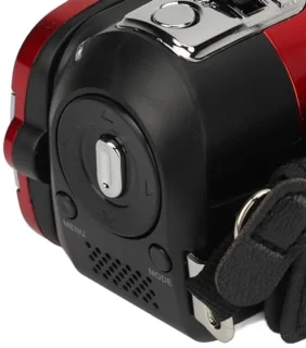 1080P Digitale Camera 16MP – 2.4 Inch Draaibaar Scherm met 16x Zoom en Vullicht – HD Video Recorder met Oplaadfunctie, Selfie Mode & Externe Microfoon Ondersteuning - Camcorder - Videocamera - Rood