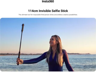Insta360 X5 Battery Invisible Selfie Stick Bundel - X5 Batterij - 2400mAh - Onzichtbare Selfie Stick 114cm