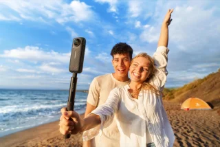 Insta360 X4 - Actioncam - 360 graden-camera - 8K - Motor bundel - Met 128GB SD en invisible selfie stick