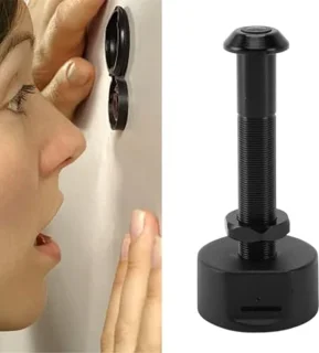 Wifi Peephole Camera, 1080P HD Mobile Detection Night Vision Door Viewer with APP, 170° Wide Angle Lens, Support Recording, Door Peephole Camera for Home Security (BLACK)