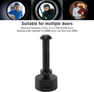 Wifi Peephole Camera, 1080P HD Mobile Detection Night Vision Door Viewer with APP, 170° Wide Angle Lens, Support Recording, Door Peephole Camera for Home Security (BLACK)