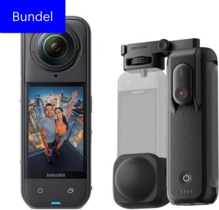 De Insta360 X5 Foldable FOMO Power Handle Bundel in één oogopslag