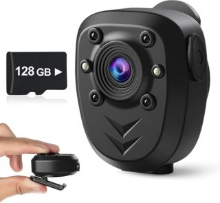Mini Camera 1080P - 128GB Intern Geheugen - Infrarood Nachtzicht - 6u Opname - Cyclische Opname - 360 graden draaibare klem - Voor Binnen & Buiten - Incl. Oplaadkabel review