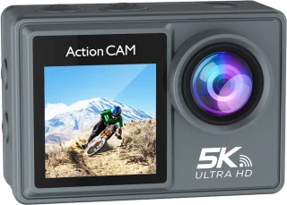 NexZone - Action Camera - Waterdicht 30m - 5K Ultra HD - Incl. 128GB SD Kaart - Actioncam - 60fps - Wifi - Onderwatercamera - Dubbel Scherm - Beelstabilisatie - Incl. Accessoires