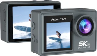 NexZone - Action Camera - Waterdicht 30m - 5K Ultra HD - Incl. 128GB SD Kaart - Actioncam - 60fps - Wifi - Onderwatercamera - Dubbel Scherm - Beelstabilisatie - Incl. Accessoires