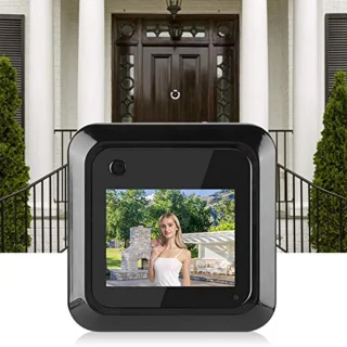 Peep Camera with 2.4 Inch Digital Door Finder, Sniffing Doorbell, with 95° Wide Angle Camera, Support Photography