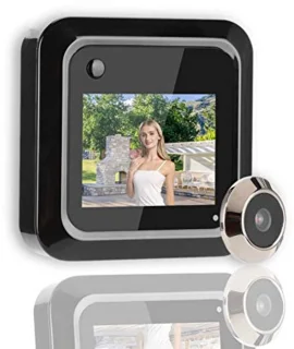 Peep Camera with 2.4 Inch Digital Door Finder, Sniffing Doorbell, with 95° Wide Angle Camera, Support Photography