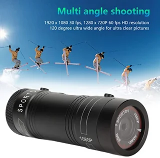 Waterproof HD 1080P Motorcycle Helmet Camera with Microphone, Wide Angle Cycle Dashcam Cycling Sport Camera for