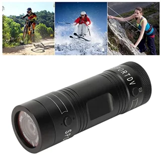 Waterproof HD 1080P Motorcycle Helmet Camera with Microphone, Wide Angle Cycle Dashcam Cycling Sport Camera for