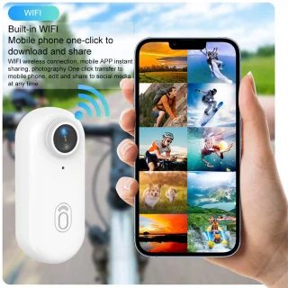 Mini Action Camera - 1080P Body Camera WIFI Draagbare Spycam voor Huisdieren Uitlaten, Vloggen, Reizen - Helm Motorfiets Fiets Filmen Waterdichte Elektrische Fiets Actie Camera Video-opname