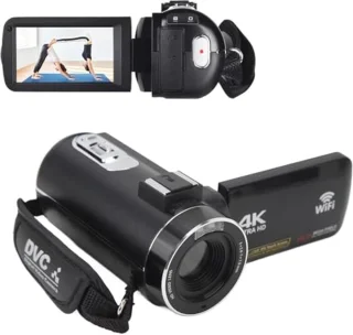 Videocamera Camcorder met Afstandsbediening 56M 4K 30FPS IR NightVision 18X Zoom 3.0in IPS Touchscreen Vlog Camera voor Fotografie