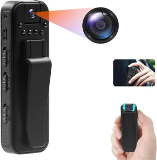 DailySupplies® Bodycam - Action Cam - Spycam - Bewegingsdetectie - 180º Draaibare Lens - Bodycam Politie - Full HD - Zwart