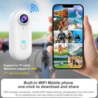 Compacte Actiecamera - 1080P - met WiFi - en Waterdichte Behuizing - Multifunctioneel - 30 m waterdicht