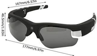 Smart Camera Glasses, 1080P HD Video Glasses with Photo, Video and Audio, 4 Replaceable Lenses, Portable Portable Camera Sunglasses for Women/Men, Indoor and Outdoor, Sports, Driving