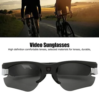 Smart Camera Glasses, 1080P HD Video Glasses with Photo, Video and Audio, 4 Replaceable Lenses, Portable Portable Camera Sunglasses for Women/Men, Indoor and Outdoor, Sports, Driving